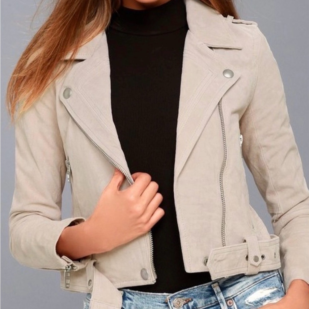 Blank NYC Light Suede Leather Jacket